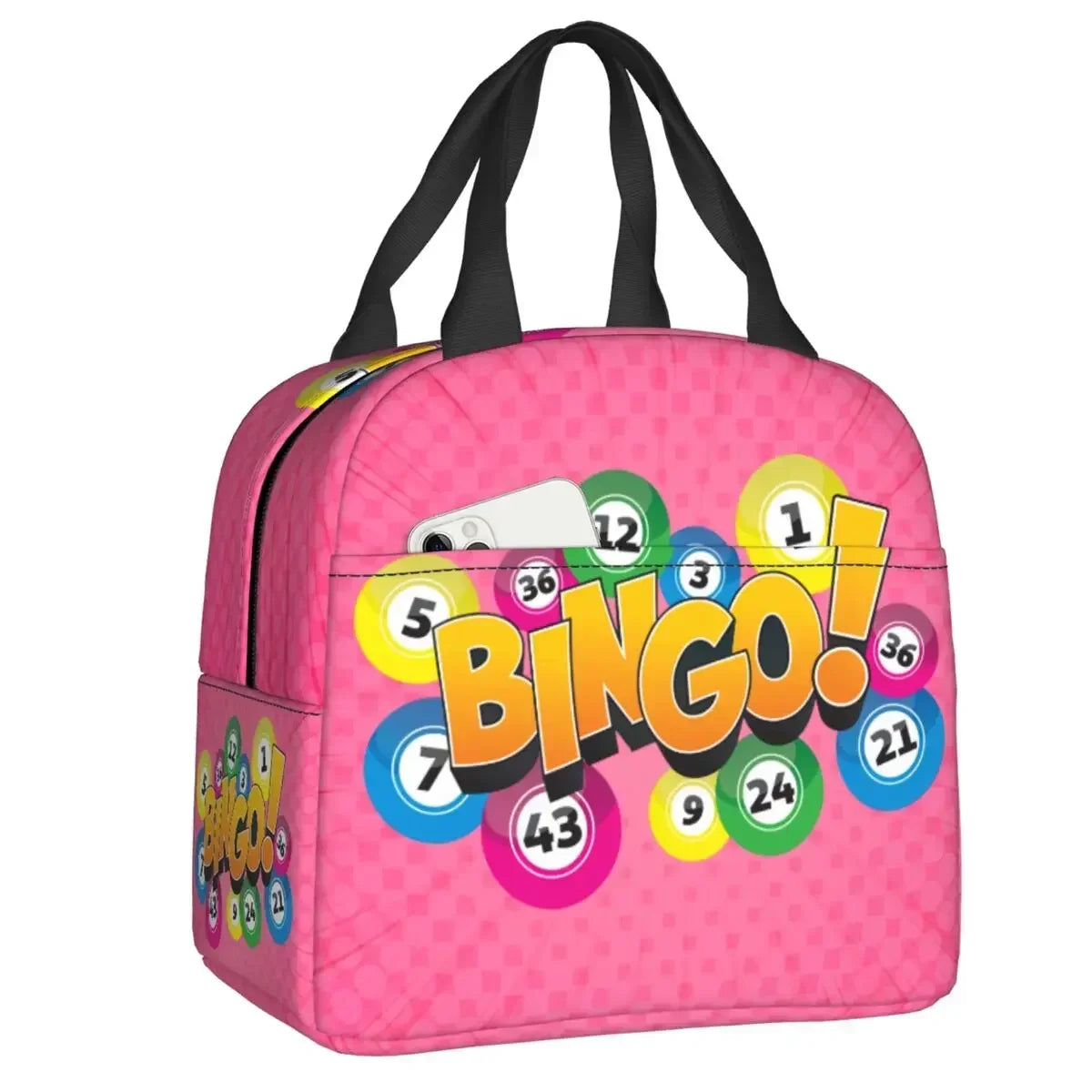 Bingo Queen Insulated Lunch Bag - Waterproof Thermal Cooler Tote for Work, Office & Picnics