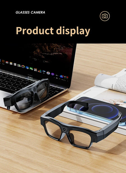 4K Bluetooth HD Video Glasses – Mini Smart Camera for Driving, Cycling, Wireless Music, and Hands-Free Calls