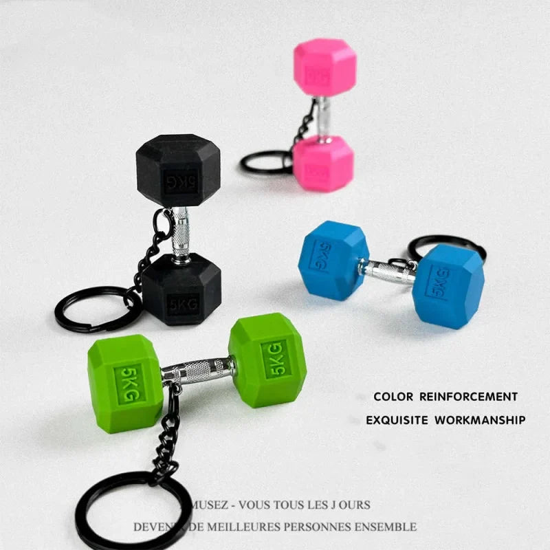 2025 Silicone Barbell Dumbbell Keychain – DIY Gym Gift for Fitness Lovers & Trainers