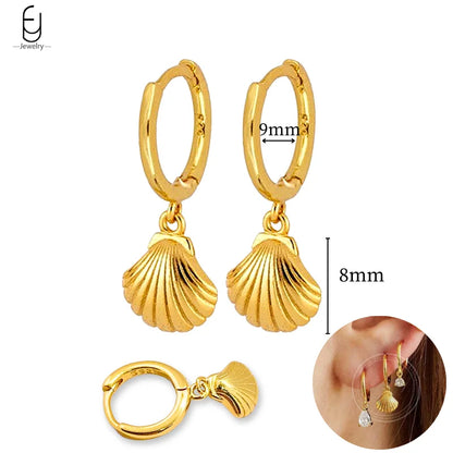 925 Sterling Silver Gold Tassel Earrings - Vintage Crystal Long Chain Hoop Jewelry for Women