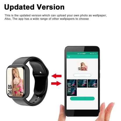 Smartwatch for Men & Women – Fitness Monitor, Message Alerts, Compatible with Xiaomi & Huawei, Perfect Birthday Gift