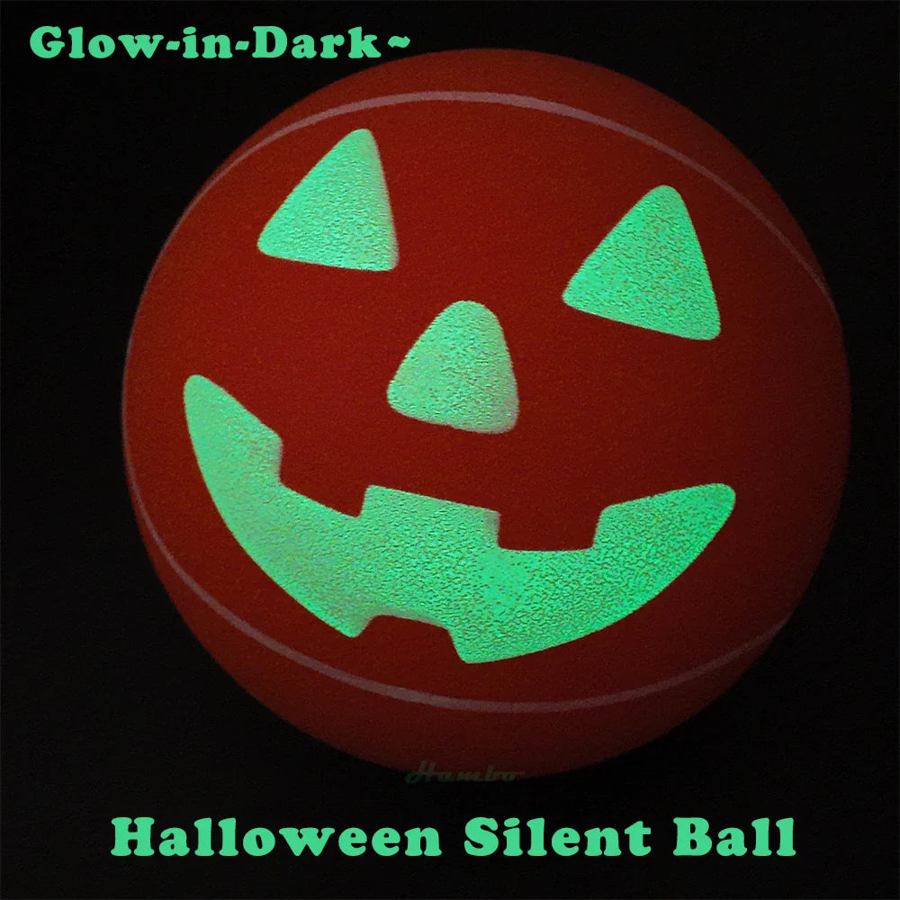 Silent Indoor Basketball – Airless Foam Dribbling Ball, Size 7/6/5 with Grooved Quiet Training Design