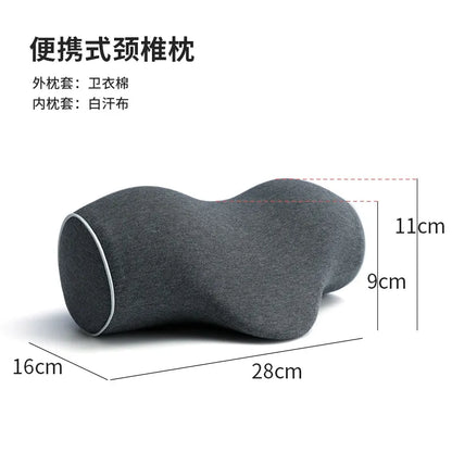 Ergonomic Memory Foam Cervical Pillow: Portable Anti-Arch Neck Support for Travel and Sleep Comfort