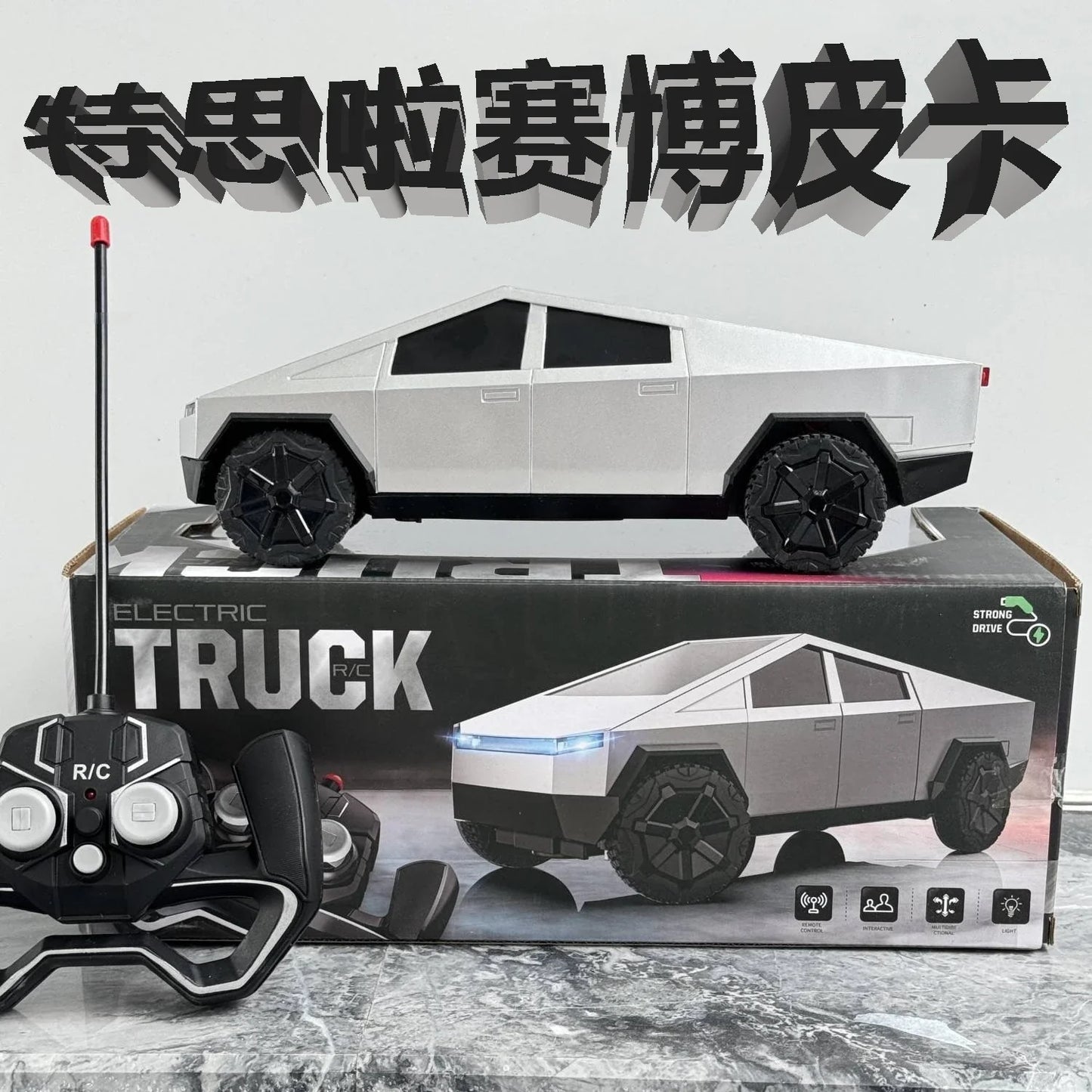Tesla Pickup RC Car Model | Drop-Resistant Simulation Toy with Color Box for Kids & Christmas Gifts