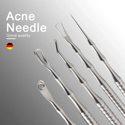 Blackhead Remover Acne Tool Kit – Pimple Extractor Needles, Tweezers & Deep Pore Cleaning Set
