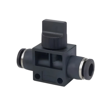 High Quality Pneumatic Air Tube Quick Connector Fitting – Black PU/PE/NY Pipe Fittings 3–16mm Industrial Hose Adapter Set