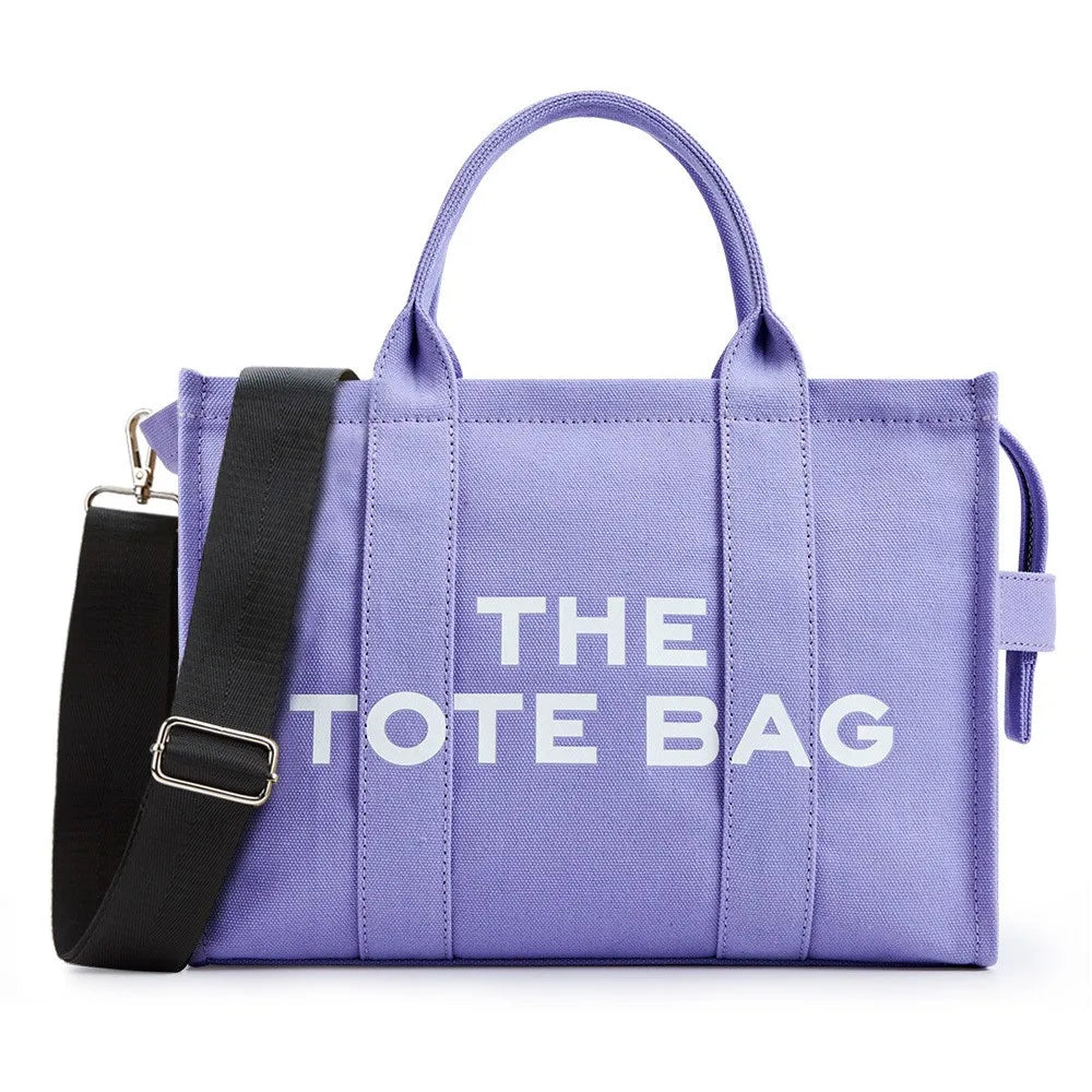 THE TOTE BAG — Designer Fashion Canvas Handbag for Women, Adjustable Shoulder & Crossbody Strap, Large Capacity