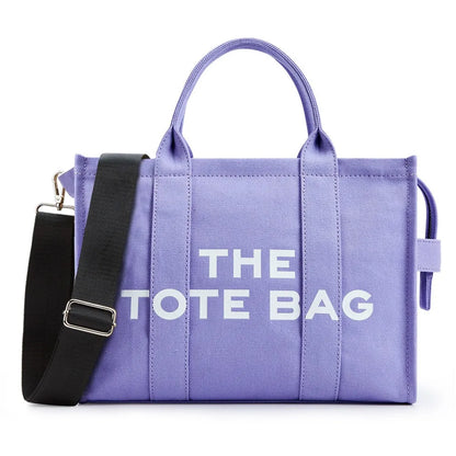 THE TOTE BAG — Designer Fashion Canvas Handbag for Women, Adjustable Shoulder & Crossbody Strap, Large Capacity
