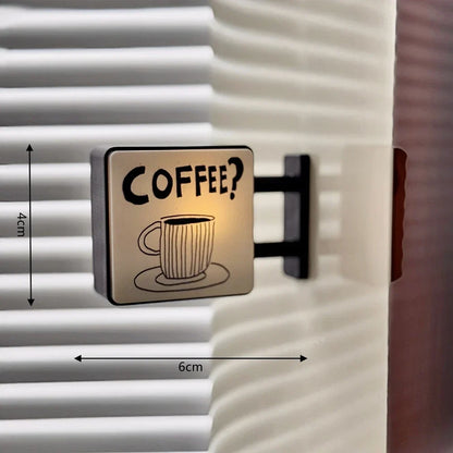 Mini Coffee Lightbox Fridge Magnet - Creative Luminous Magnetic Souvenir for Home Decor and Gifts