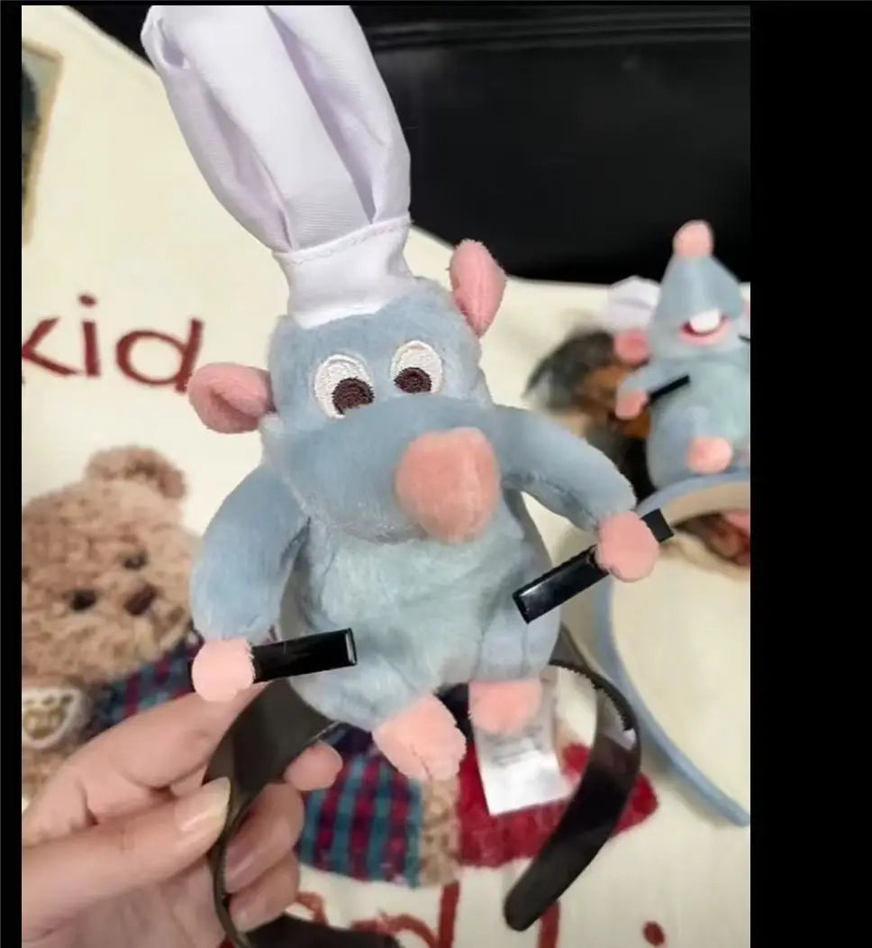 Disney Ratatouille Plush Hairband – Cartoon Headband for Girls’ Birthday & Creative Decor