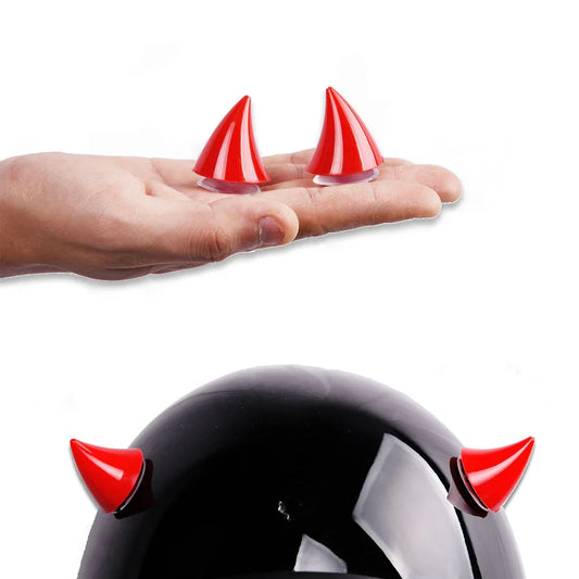 2Pcs Motorcycle Helmet Decoration – Rubber Devil Horns with Suction Cups, Helmet Decor for Motorbike & Bicycle Accessories