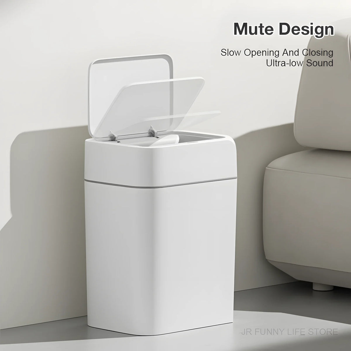 Smart Sensor Trash Can - 12/16L Automatic Anti-Odor Electric Waste Bin for Bathroom & Toilet