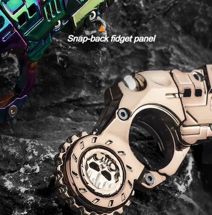Shell-Ejecting Alloy Toy Pistol Set – Mini Finger Spinning Top Fidget & Sensory Desk Gadget for Teens