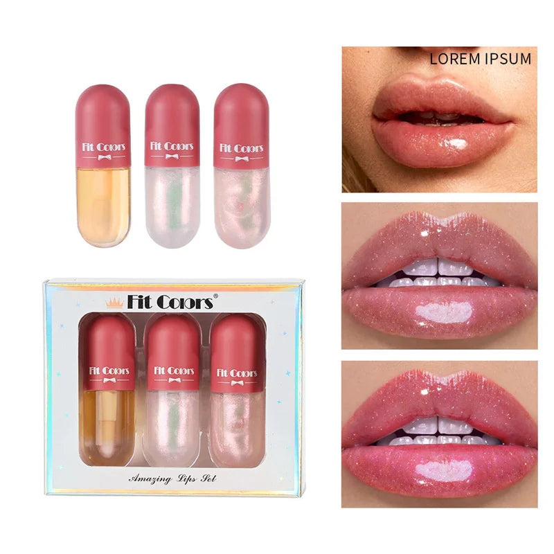 Mini Capsule Liquid Lip Balm – Moisturizing Transparent Color-Changing Plumping Jelly Lip Gloss