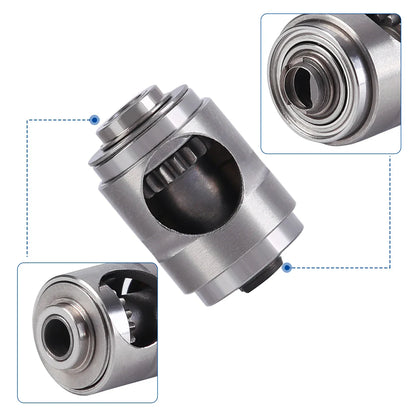 AZDENT Dental Low Speed Handpiece 1:1 Contra Angle – Push Button for ø2.35mm CA Burs, 2/4 Holes, Air Motor