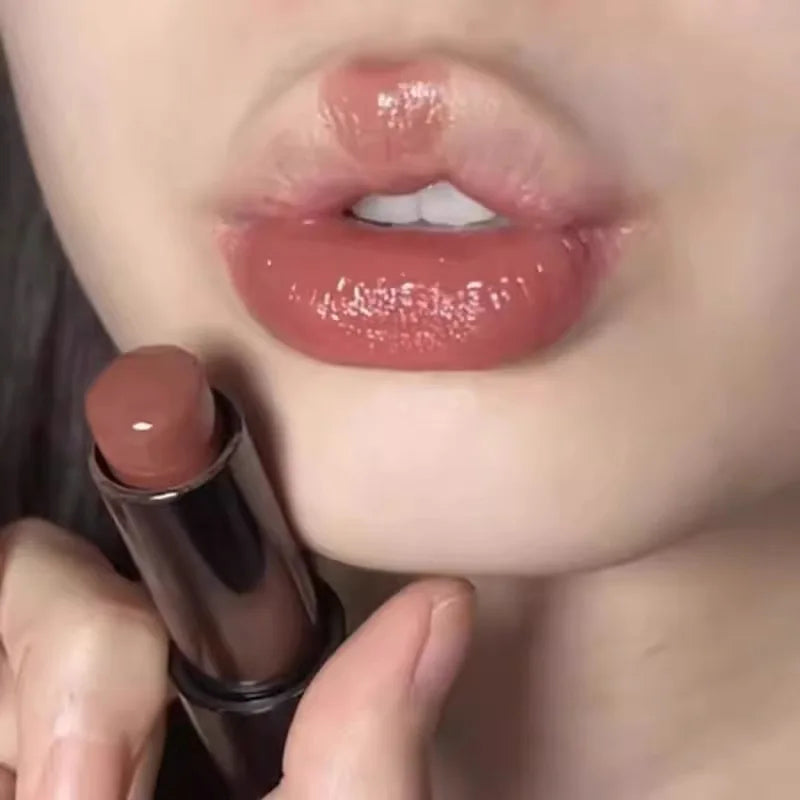 Low Saturation Mirror Water Light Lip Gloss – Moisturizing Russet Nude Lip Tint for Natural Makeup