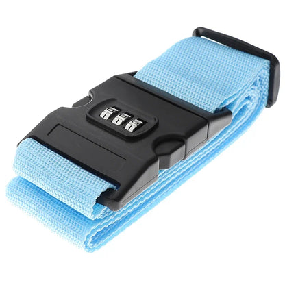 Adjustable Anti-Theft Luggage Strap — Password Lock Baggage Belt for Suitcase & Travel Bags