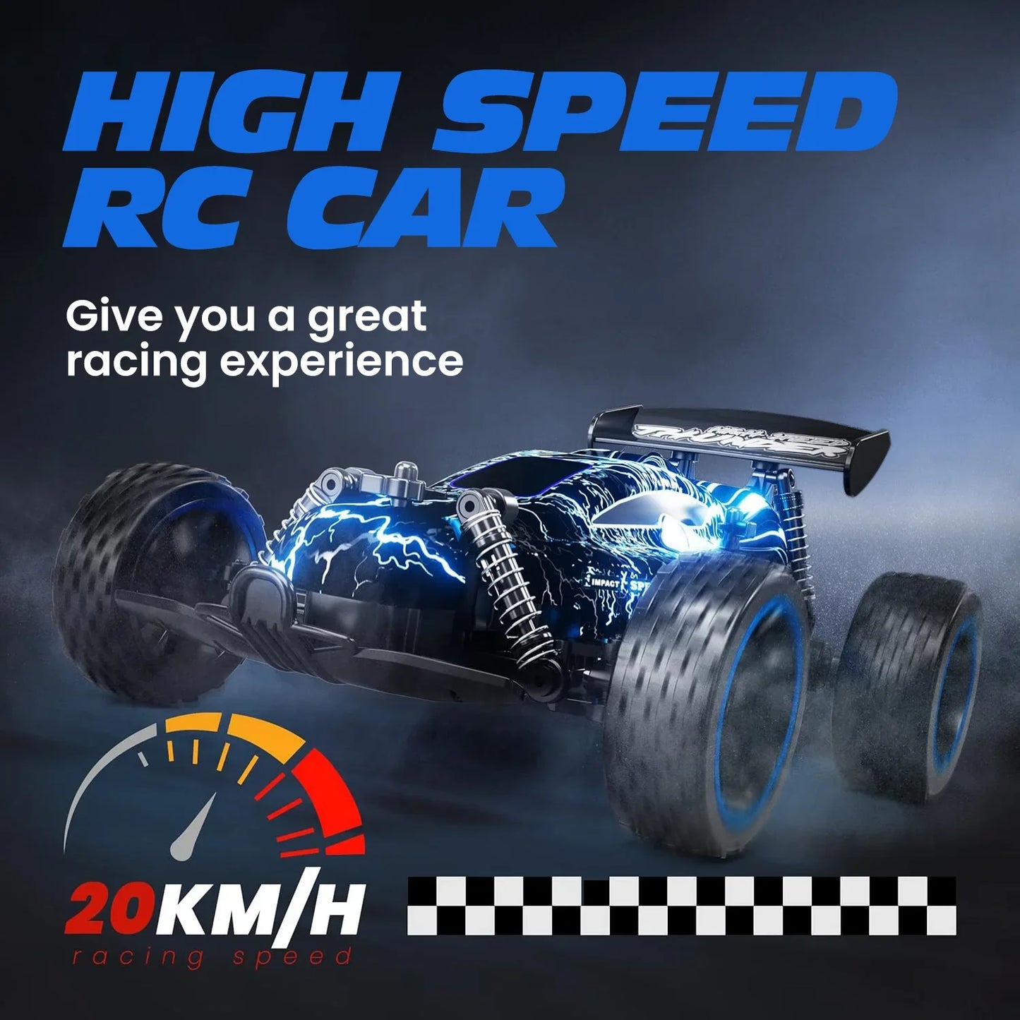 Sinovan 1:18 RC High-Speed Car – 20km/h Remote Control Drift Toy for Kids