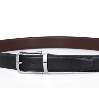 Men’s Pin Buckle Cowskin Leather Belt – High-Quality Designer Waist Strap, Luxury Fashion Accessory