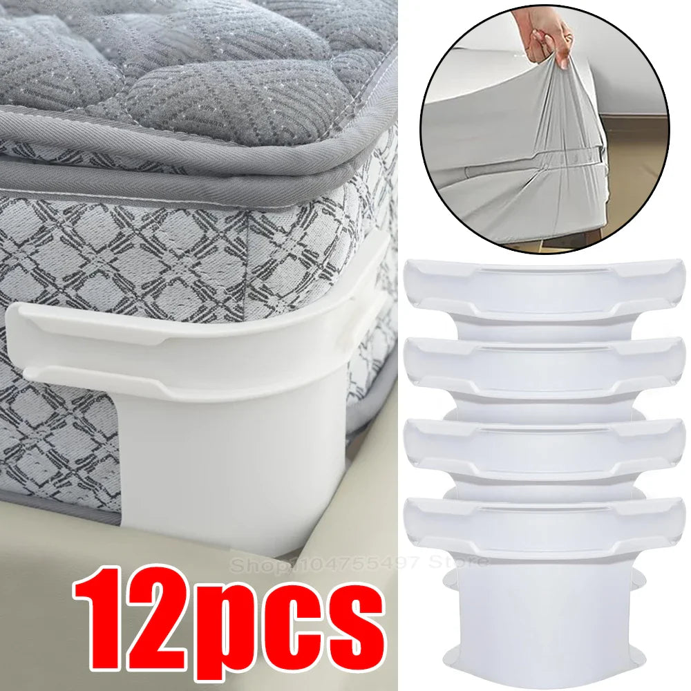 Universal Bedsheet Corner Clips – Invisible Tighteners with Heavy-Duty Mattress Straps and Sheet Lock Holders