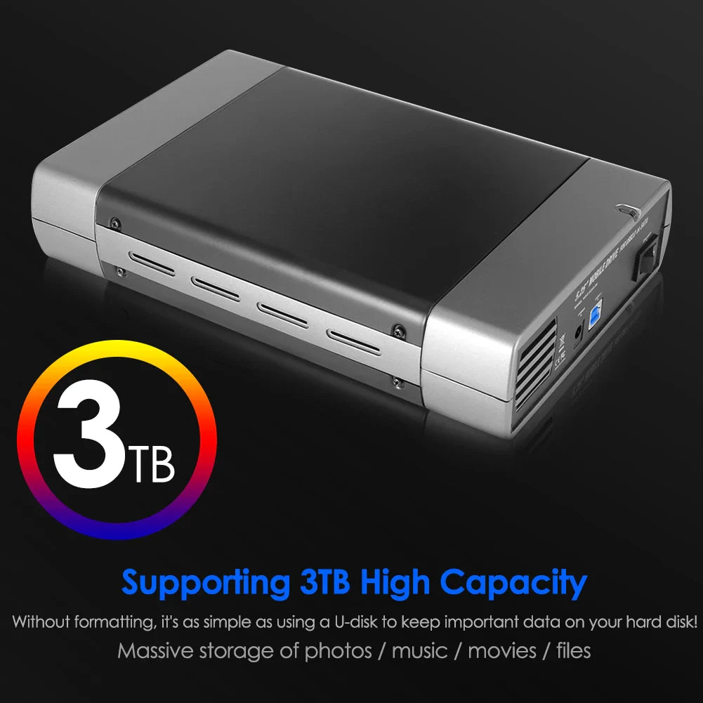 5.25-inch USB 2.0/3.0 SATA External Optical Drive Case – Enclosure Adapter for Windows, Mac & PC