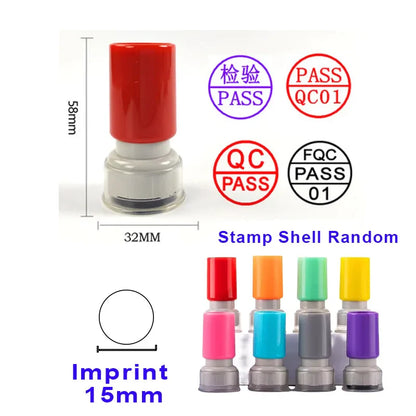 Custom QA/QC Name Ink Stamp – Personalized Self-Inking Calligraphy Signature Stamp for Teachers, Students & School Use