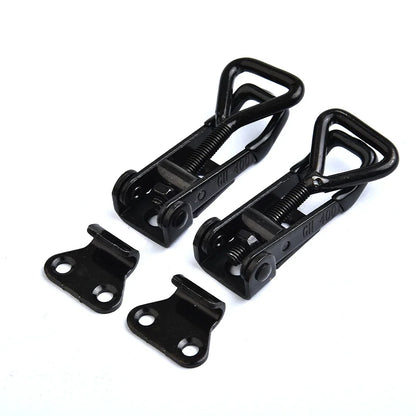 4pcs Adjustable Toolbox Metal Toggle Clamp - Quick Release Latch Catch, Anti-Slip Push-Pull GH-4001 Toggle Clip