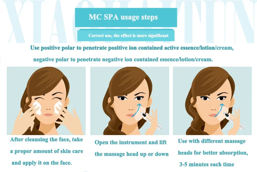 Handheld Galvanic Spa Microcurrent Facial Machine for Skin Tightening & Face Lift – Electroporator Galvanic Current Device for Skin Care