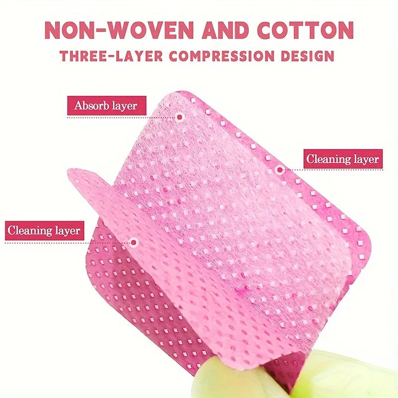 Lint-Free Nail Wipes - Aluminum-Free Gel Cleansing Tissues & Nail Polish Remover Pads for Nail Art Beauty Care