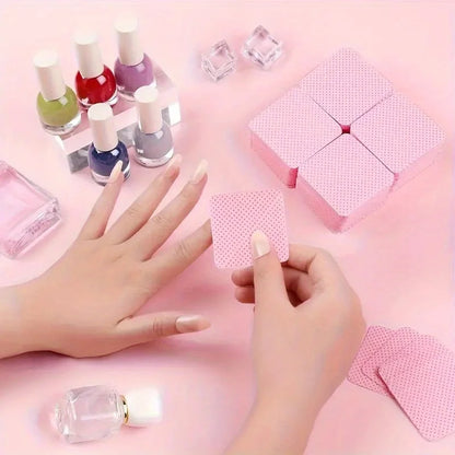 Lint-Free Nail Wipes - Aluminum-Free Gel Cleansing Tissues & Nail Polish Remover Pads for Nail Art Beauty Care