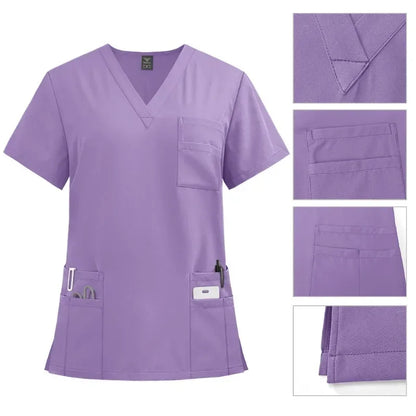 Classic Nurse Scrubs Set for Men - Medical Uniform with Surgical, Dental, and Clinical Accessories, Top and Pants Workwear