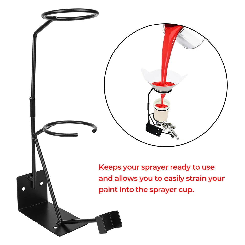 Car Paint Sprayer Stand Bracket - Paper Funnel Rack Storage Steel Spray Gun Accessories - Household Spray Gun Holder