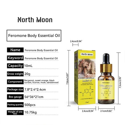 10ml Men's Pheromone Essential Oil – Long-Lasting Natural Body Essence Fragrance, Attracts Women