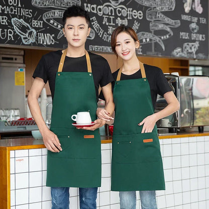 Waterproof Halter Apron – Unisex Kitchen Apron for Men & Women, Salon, Barbecue, Cleaning, Nail, and Roast Mandiles