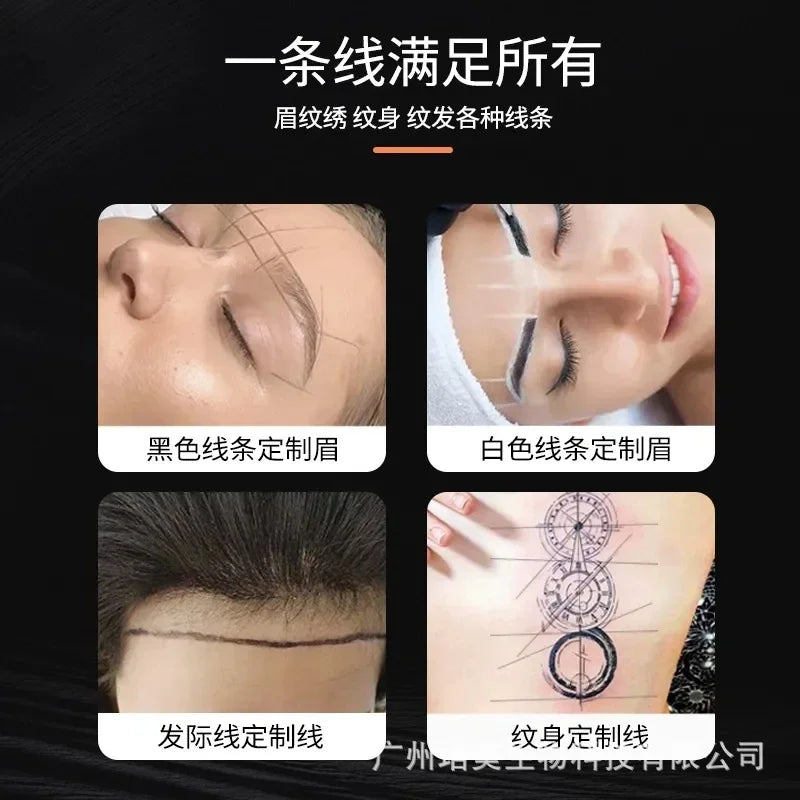 10m Pre-Inked Microblading Mapping String – Semi-Permanent Eyebrow Liner & Positioning Measuring Tool
