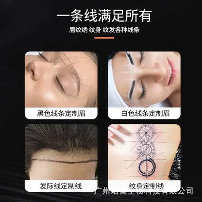 10m Pre-Inked Microblading Mapping String – Semi-Permanent Eyebrow Liner & Positioning Measuring Tool