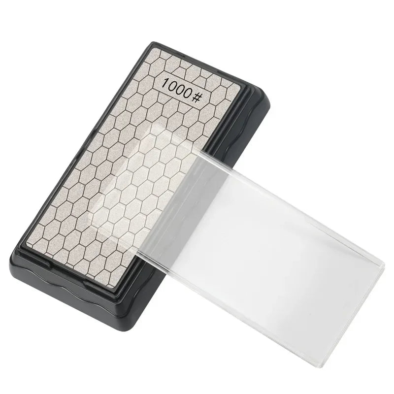 Double-Sided Diamond Sharpening Stone – Knife & Chef Whetstone 400/600/1000/1200 Grit Kitchen Sharpener