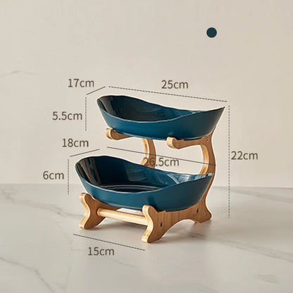 2/3 Layer Plastic Fruit Plate – Modern Snack Dish, Candy Dish & Cake Stand for Home & Living Room
