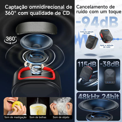 Mini Wireless Lavalier Microphone – Professional 360° Pickup with ENC Noise Reduction for iPhone, Android & Type-C Devices