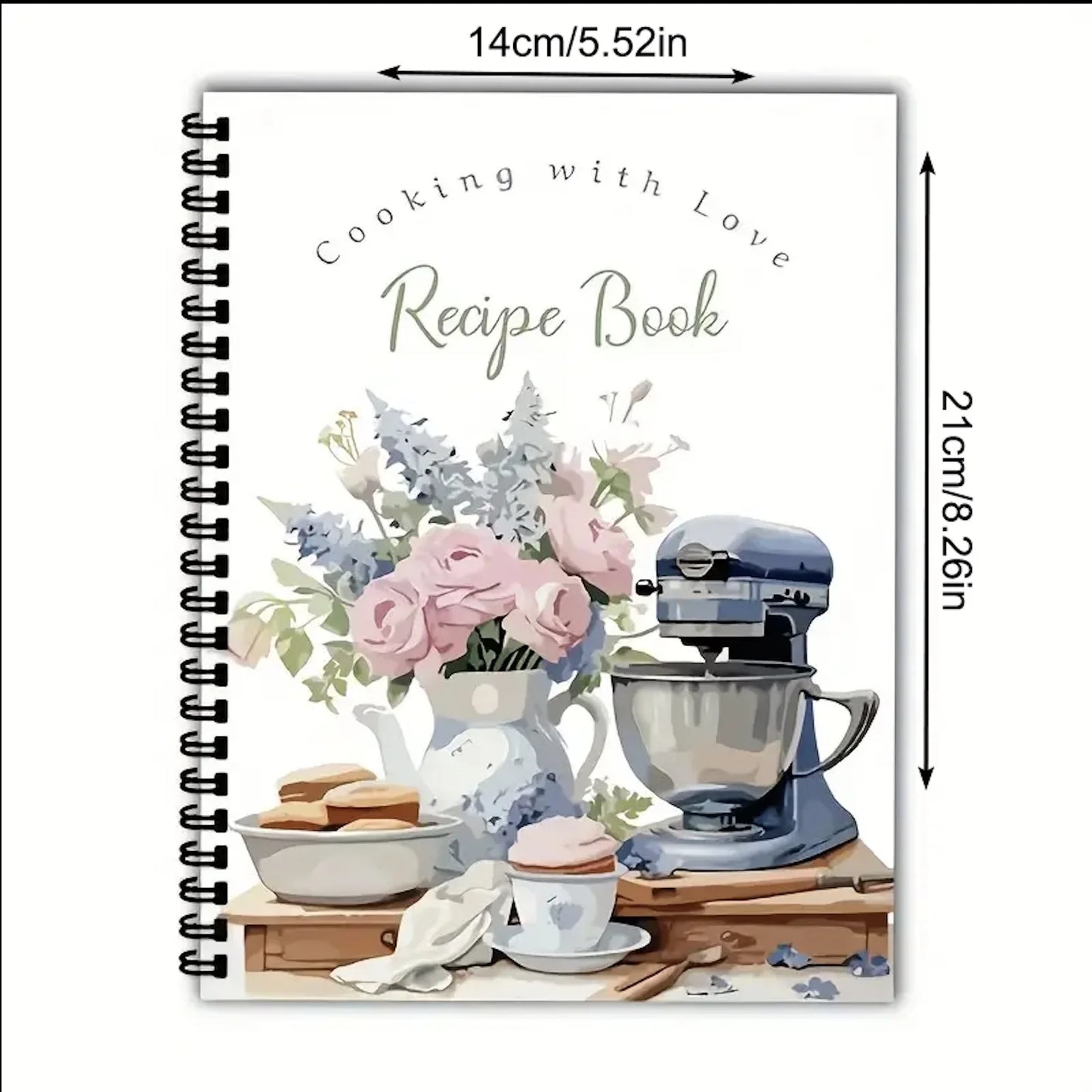 Cute Spiral Recipe Notebook – “My Favorite Recipe” Journal, Fun Kitchen Cookbook Organizer & Writing Notebook