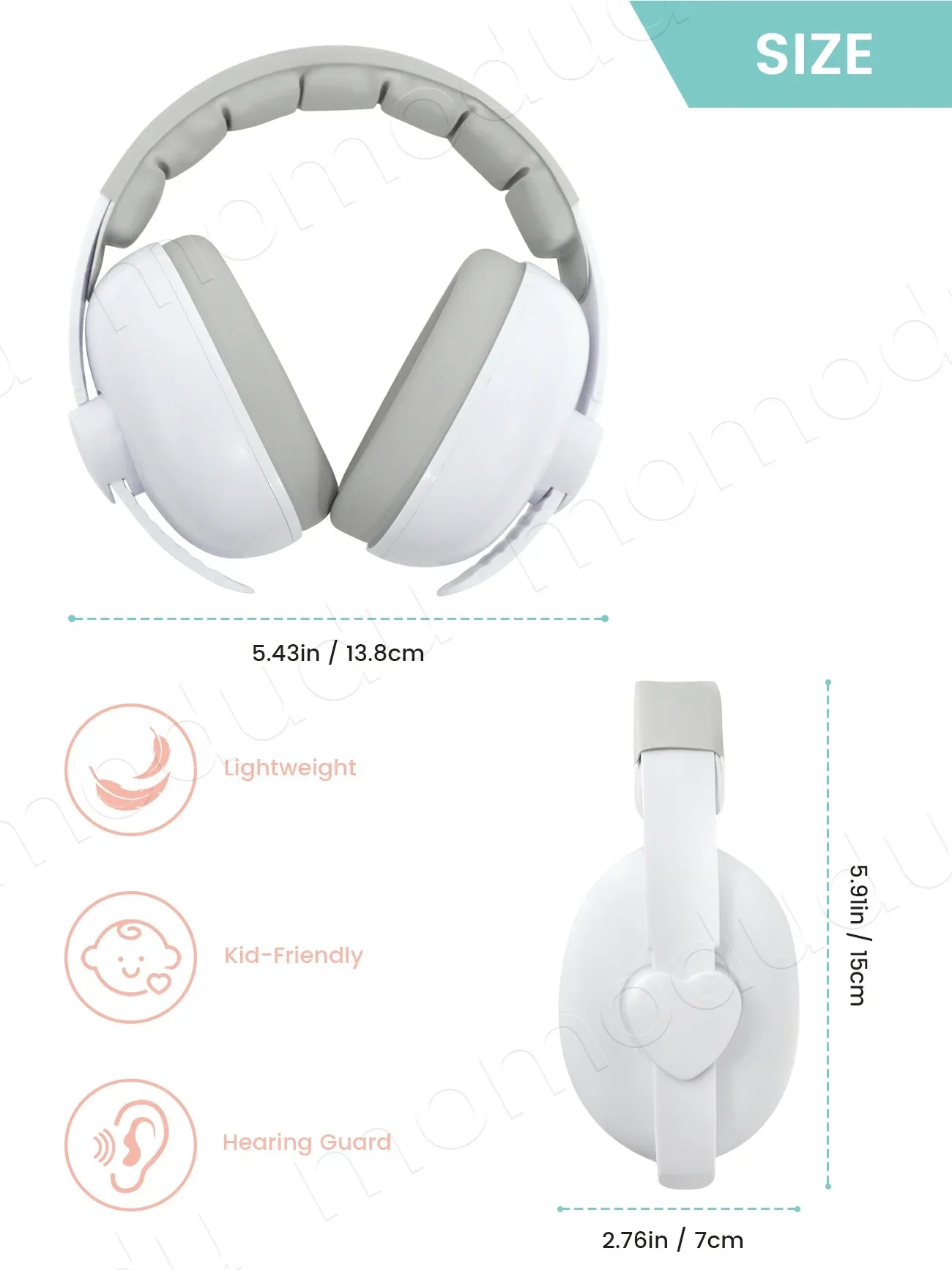 Baby Noise Cancelling Headphones – Ear Protection Earmuffs for Infants 3 Months to 3 Years