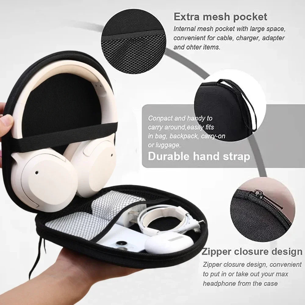 Portable Shockproof Hard Case for Sony Bluetooth Headphones & Earbuds – Travel Storage Carrying Pouch