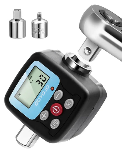 GOYOJO Digital Torque Wrench Adapter | Precision Electronic Tool Converter with LCD Display, Includes 1/2" & 1/4"