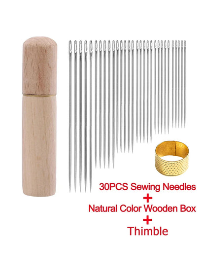 Side Hole Blind Sewing Needles – Stainless Steel Self-Threading Hand Sewing Pins for DIY & Home Use
