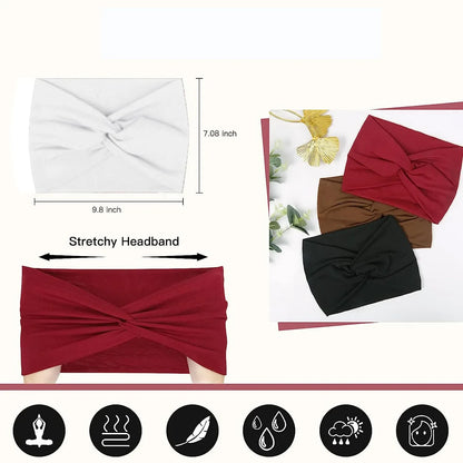 Wide Stretch Printed Sports Headband – 18cm Athletic Sweatband & Hairband