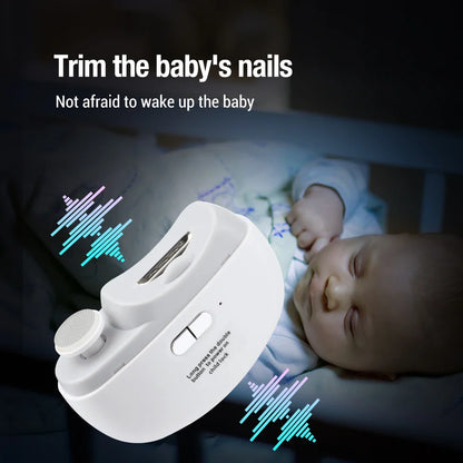 Rechargeable Electric Nail Clipper & Trimmer for Baby and Adult - Grinding, Polishing, and Automatic Manicure with LED Light