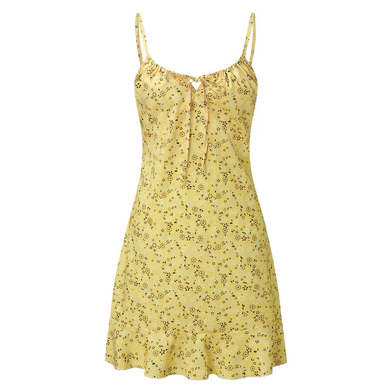 Women’s Sexy Casual Home Floral Camisole Dress - Comfortable Summer Skirt