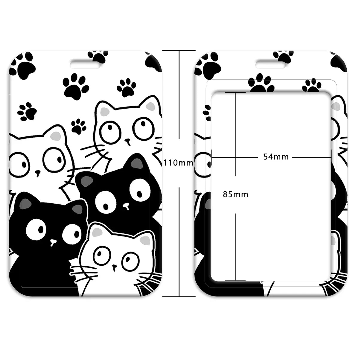 Kawaii Cat Paw Credential Holder Lanyard – Cute Neck Strap for Keys, ID Cards & Phone Accessories