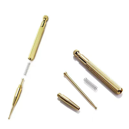 Pure Copper Acupressure Pen – Elastic Ear Massage Stick for Eyesight Improvement & Body Relaxation