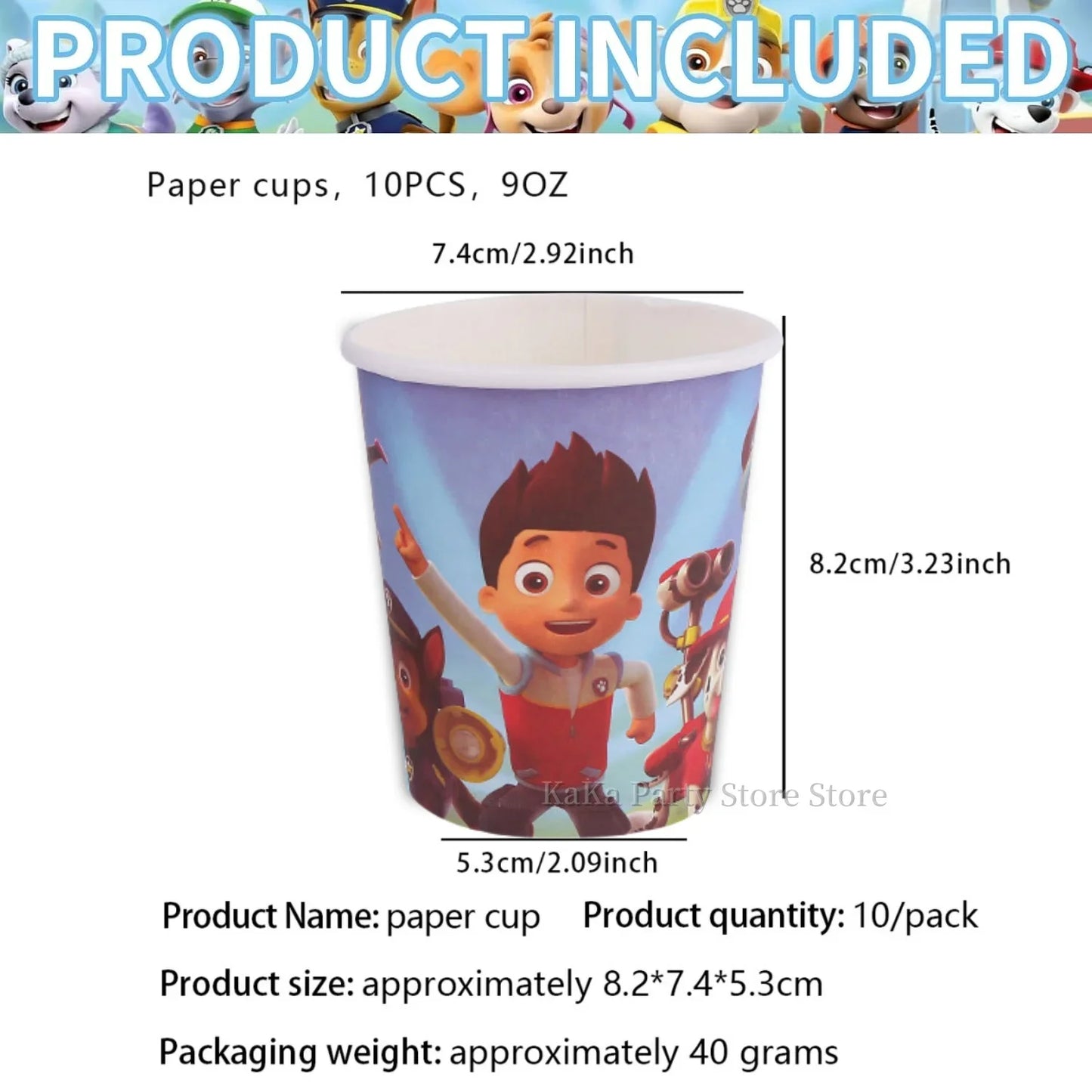 PAW Patrol Birthday Party Supplies Set – Tablecloth, Plates, Cups & Balloons Kids Party Decor for Birthday, Baby Shower & Favors